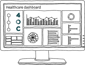 Illustration of a digital dashboard